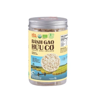 Bánh gạo trắng hữu cơ Hoa Nắng 70gr