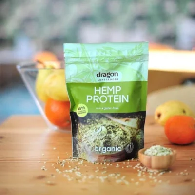 Bột Protein hạt gai dầu hữu cơ Dragon Superfoods có thành phần 100% bột đạm hạt gai dầu hữu cơ