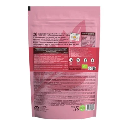 Bột protein Shake dâu và dừa hữu cơ Dragon Superfoods là lựa chọn lý tưởng cho người bận rộn