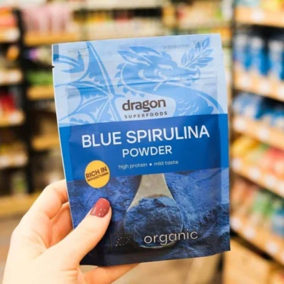 Bột tảo xoắn Blue Spirulina hữu cơ Dragon Superfoods – Sắc xanh kỳ diệu từ đại dương