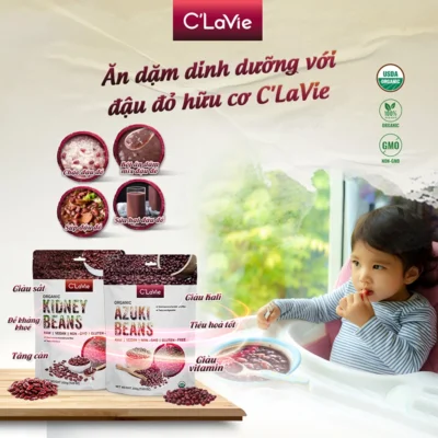 Sản phẩm đậu đỏ C'Lavie phù hợp ăn dặm