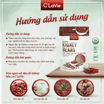 Đậu đỏ kidney hữu cơ C'LaVie 200g