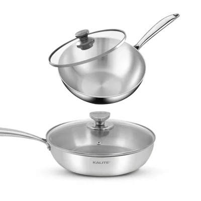 Bộ 2 chảo inox Kalite Dual Lux