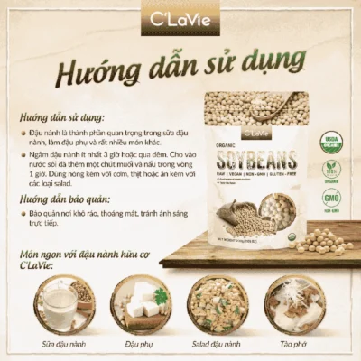Đậu nành hữu cơ C’LaVie 200gr
