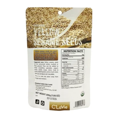 Hạt mè vàng hữu cơ 200gr C'LaVie